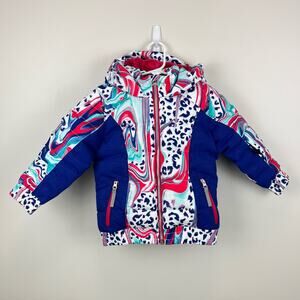 Spyder Girls Bitsy Atlas Synthetic Down Ski Jacket Marbled 2T NWT